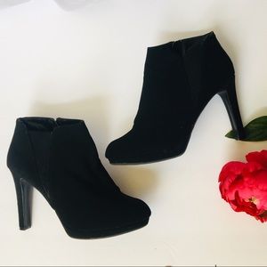 Impo Black Heeled Booties, Ankle Boots Size 10